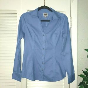 Express The Essential Shirt Fitted Button Blouse
